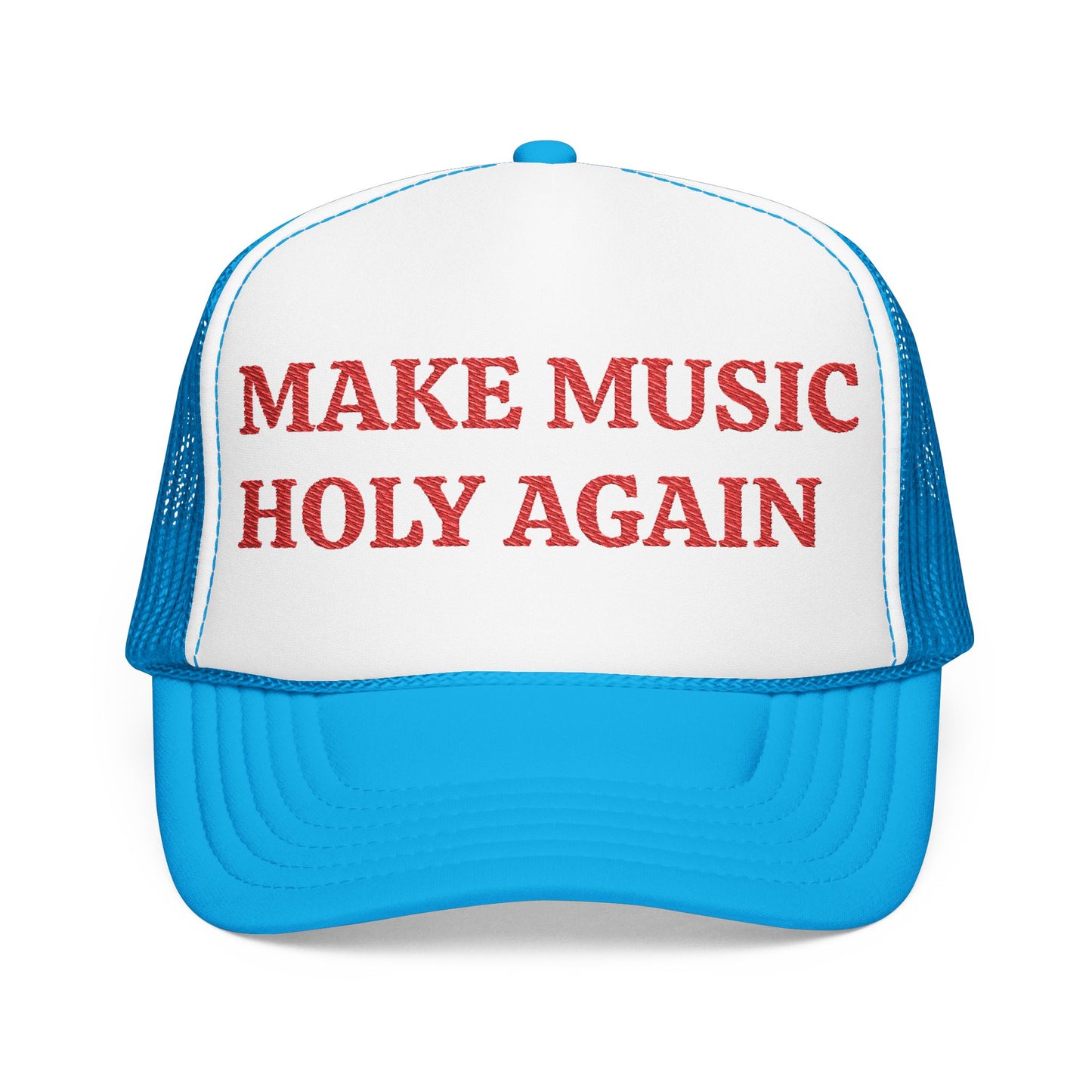 Holy Music Embroidered Trucker Hat