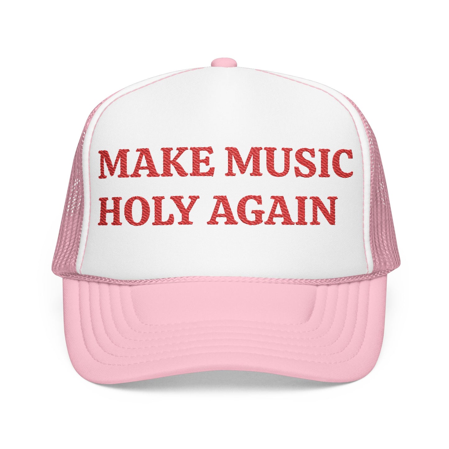 Holy Music Embroidered Trucker Hat