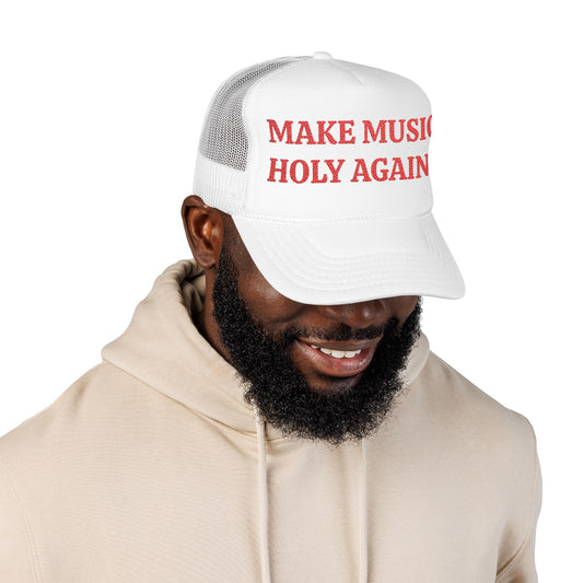 Holy Music Embroidered Trucker Hat